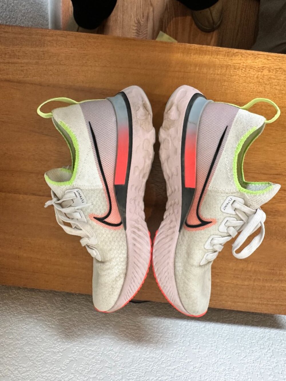 Nike React, Nike Run Natural Running Shoes, Neon, 7.5
